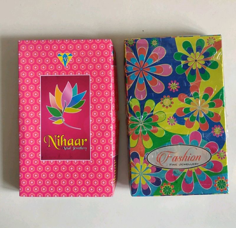 2 Jewellery Boxes Card Board 21 x 13 Cms Jewelry B