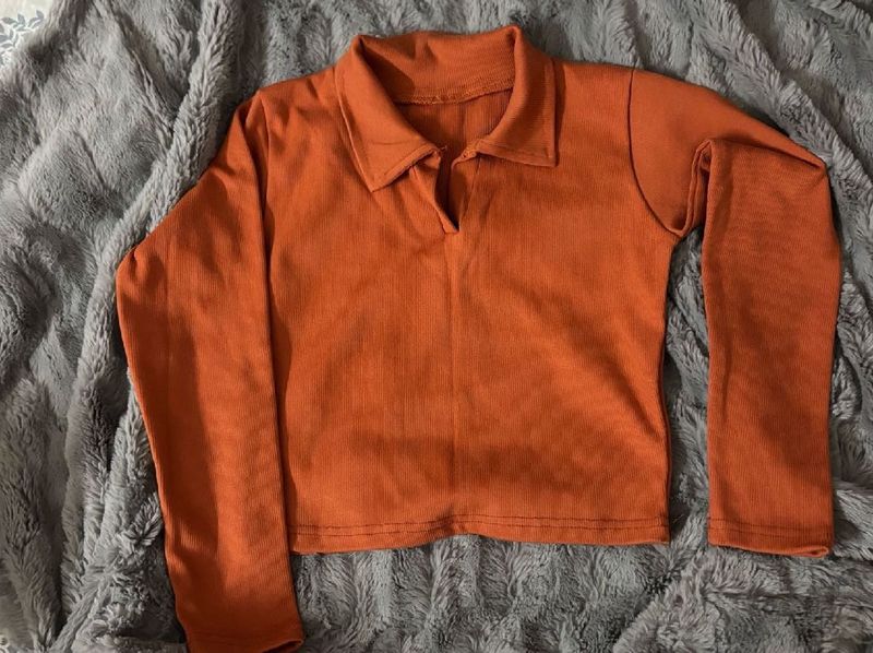 Polo Top🧡🍊🥅🧶