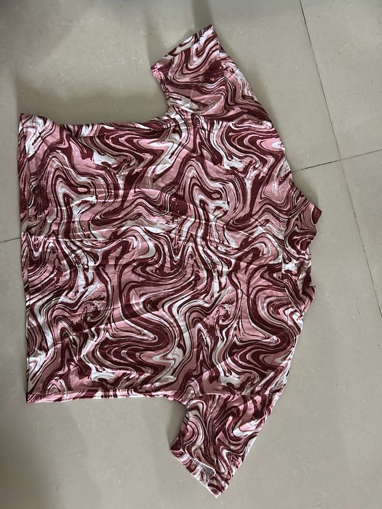 Stylish Marble Print Top
