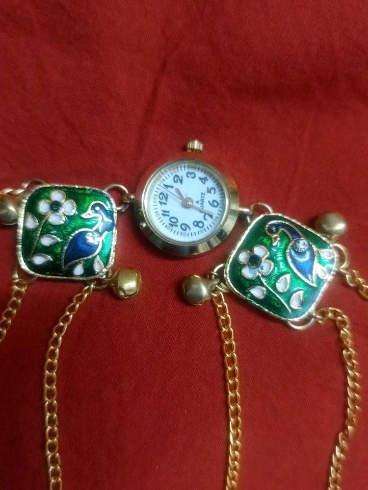 Boho Peacock Watch Bracelet