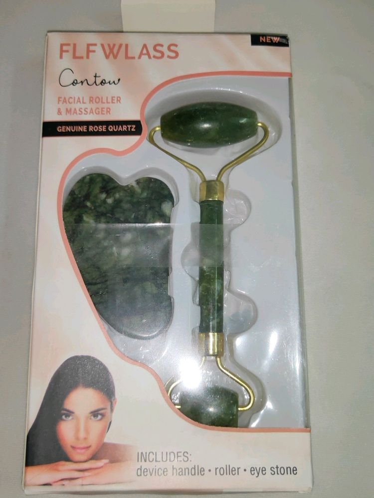 Facial Roller With Gua Sha Set, Unused