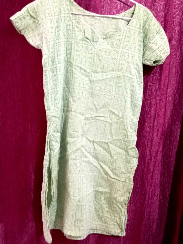 Light Green Printed Kurta