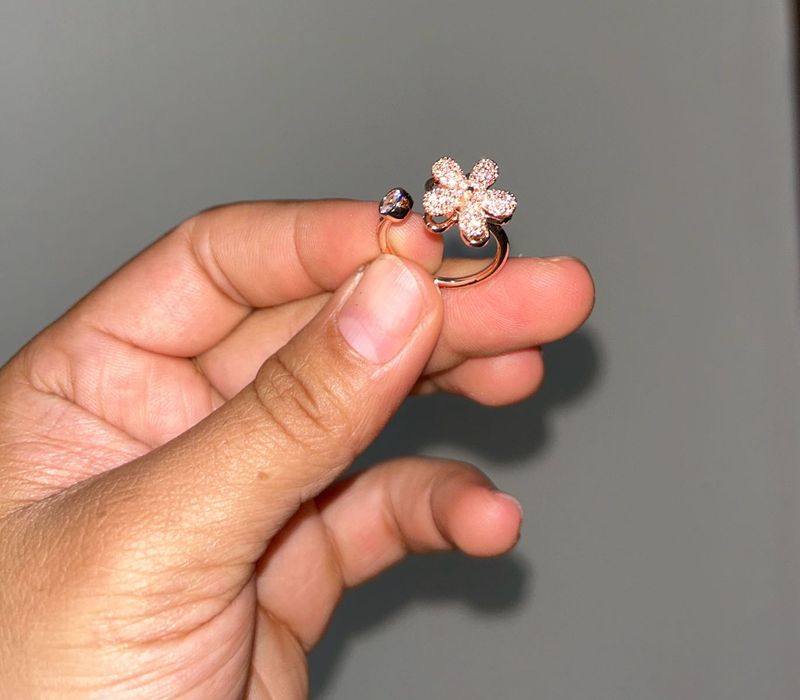 Butterfly necklace &amp; flower Ring Combo-