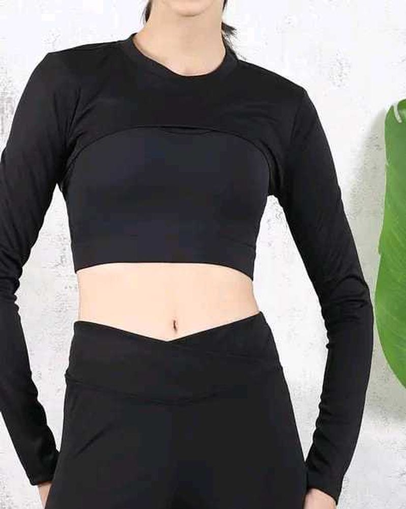 Shein Full Length High Low Hem Micro Crop Top