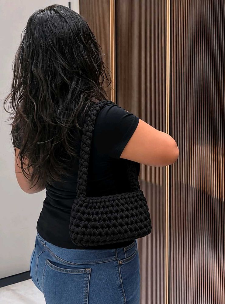 Chic Crochet Shoulder Bag