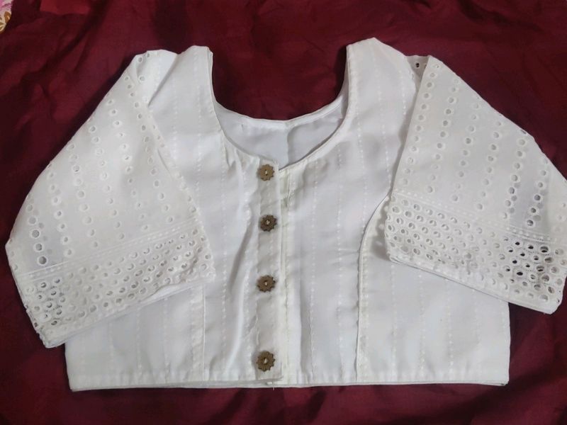 Cotton Chicken Work Ready Made Blouse