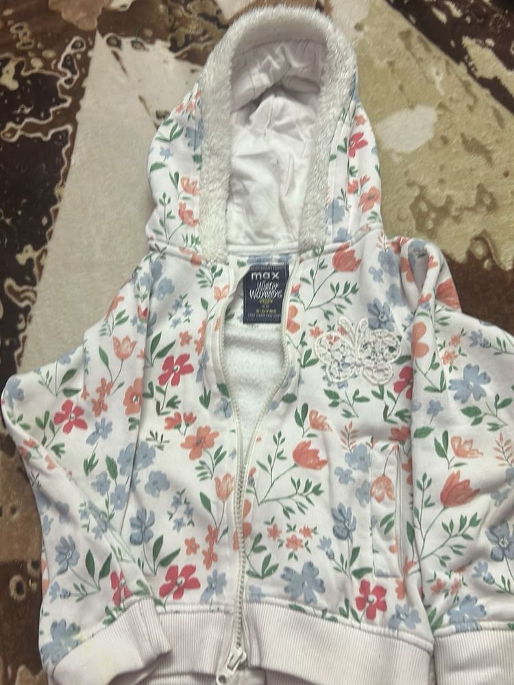 Floral Zip-Up Hoodie