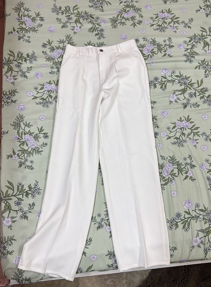 Classic White Wide-Leg Pants