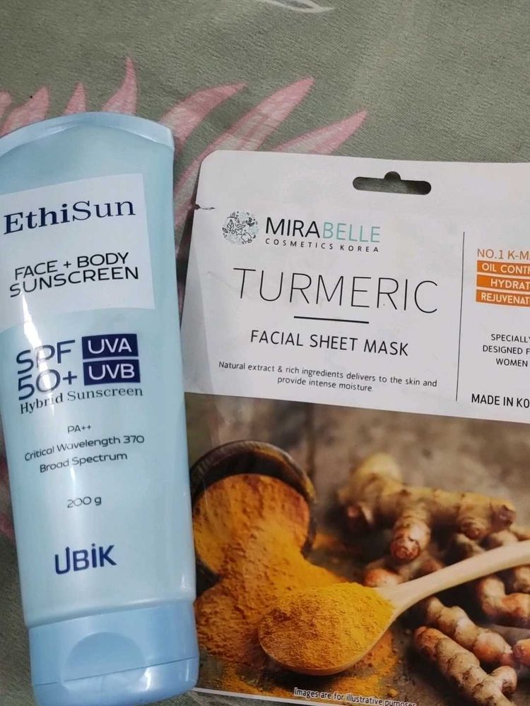 EthiSun Face + Body Sunscreen &amp; Mirabelle Mask