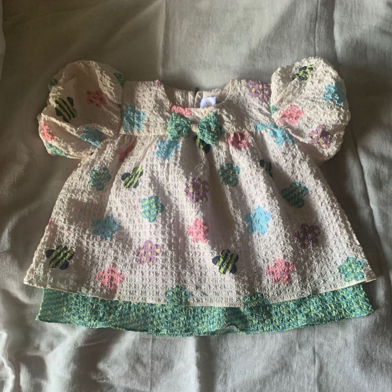 Cute Baby Girl's Textured Dress