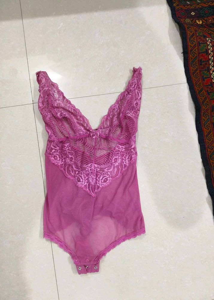 sexy one piece Sheer Lace Bodysuit