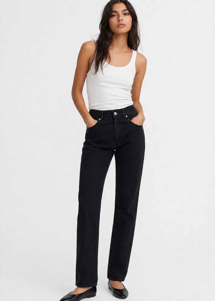 H&amp;M Black Straight fit Jeans New