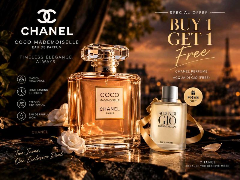 Chanel Coco Mademoiselle + Free Perfume Gift 🎁