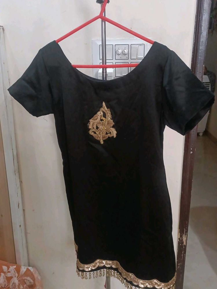 Black Embroidered Blouse
