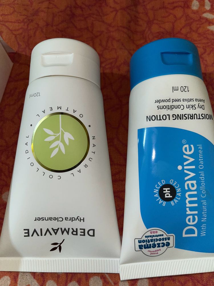Dermavive Dry Skin Moisturiser 120ml  &amp; Dremavive Hydra Cleanser 125ml Combo