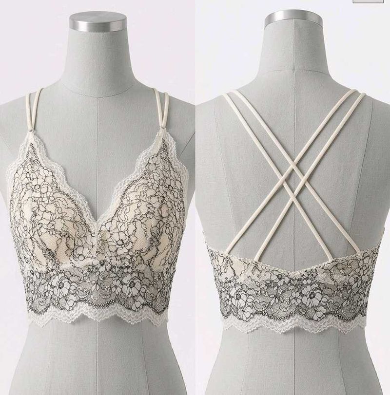 Lace Bralette with Strappy Back