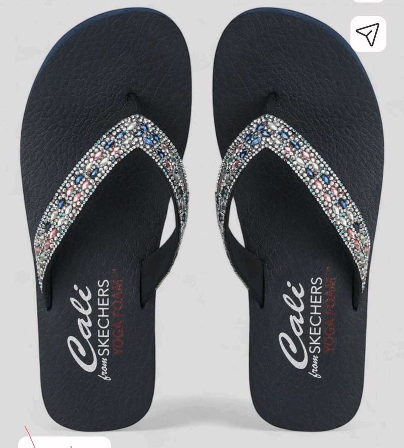Sparkling Embellished Flip-Flops
