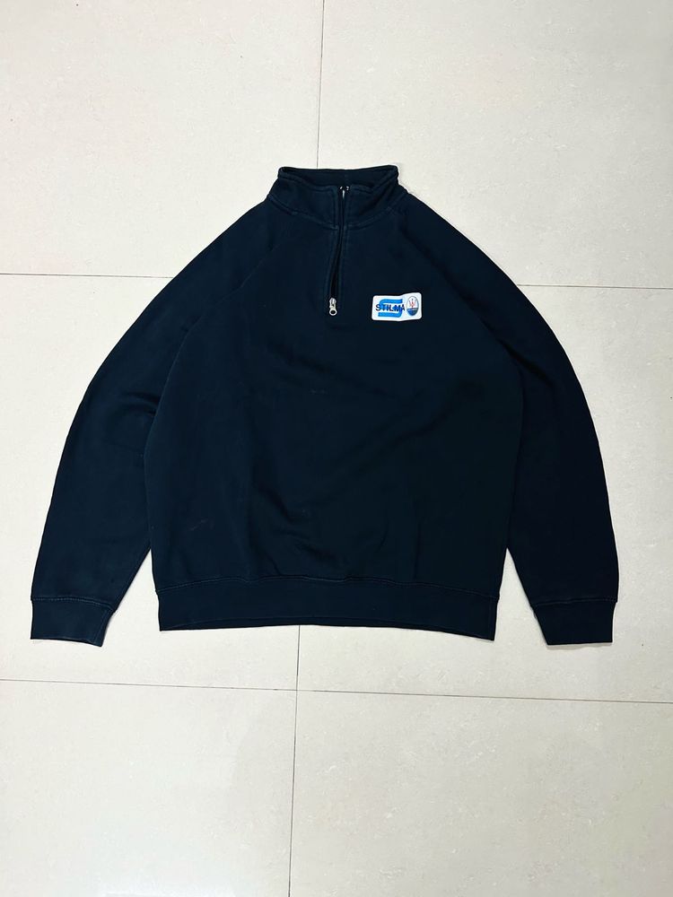 Navy Blue Quarter Zip Sweatshirt 🇺🇸