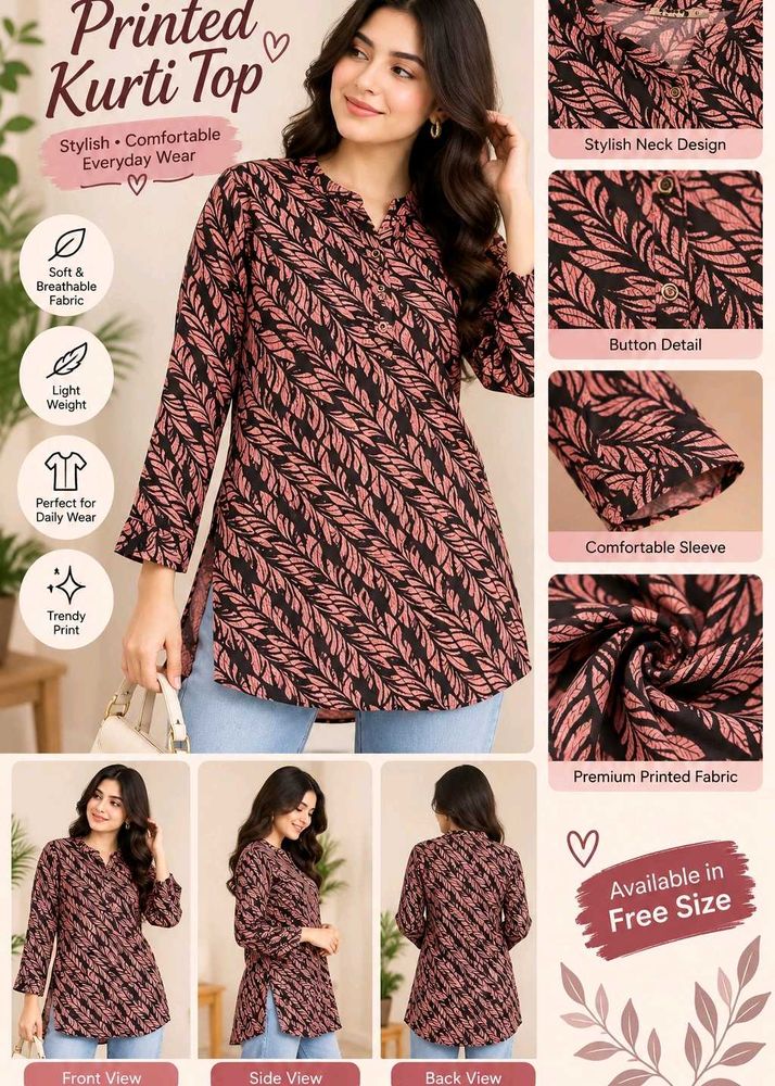 Stylish Printed Kurti Top