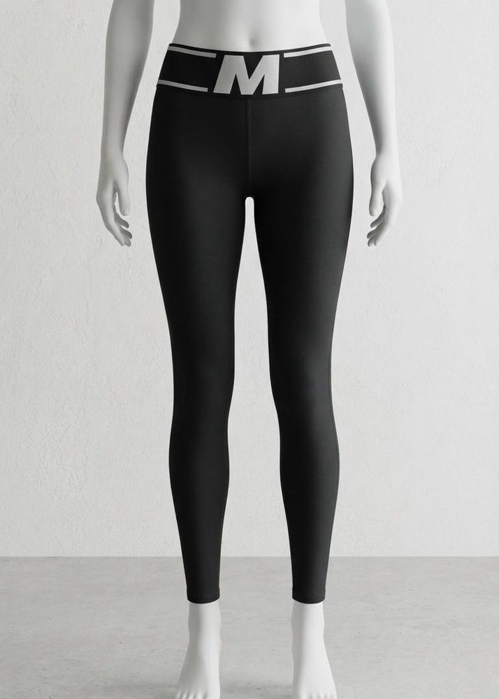 Black Leggings with M Logo