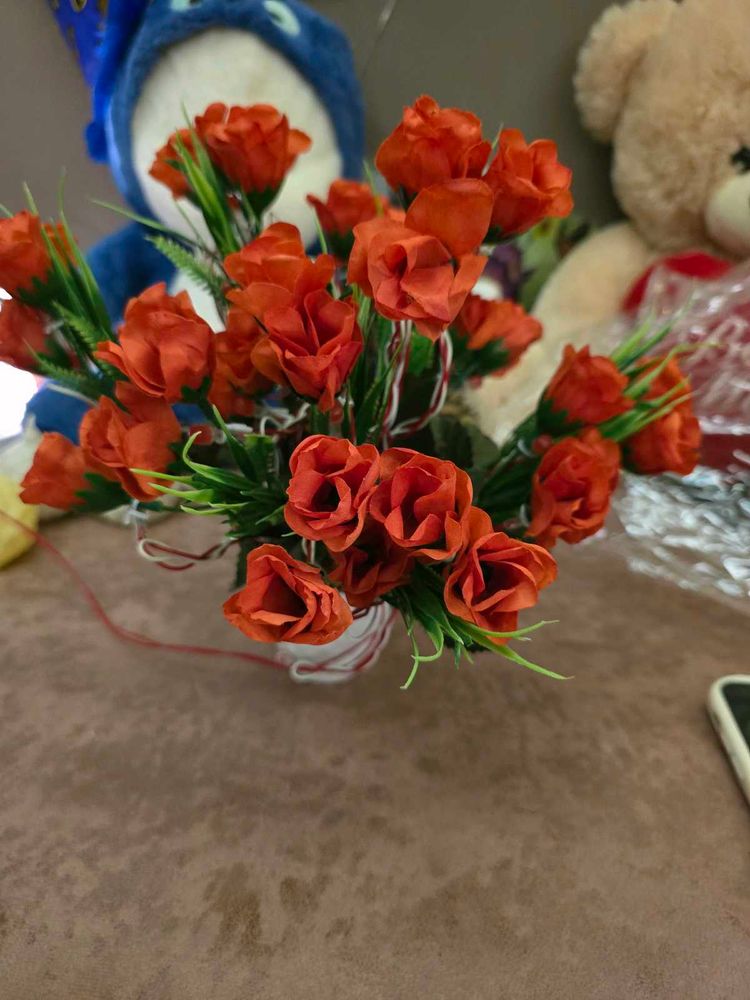 Artificial red Roses Bouquet with light
