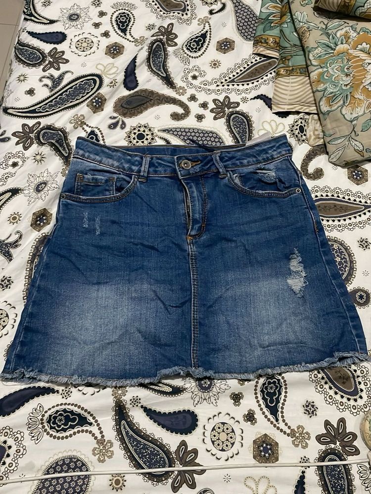 Denim Mini Skirt