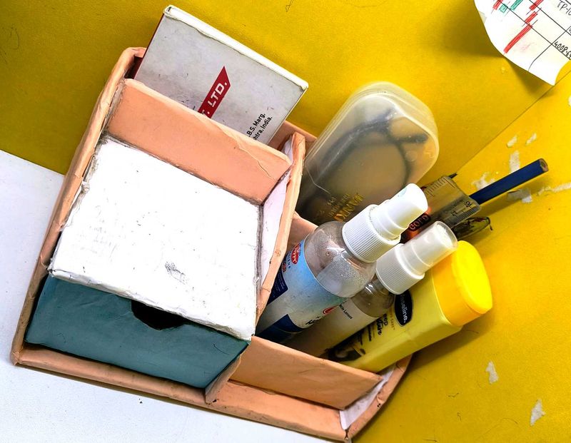 DIY desk organiser