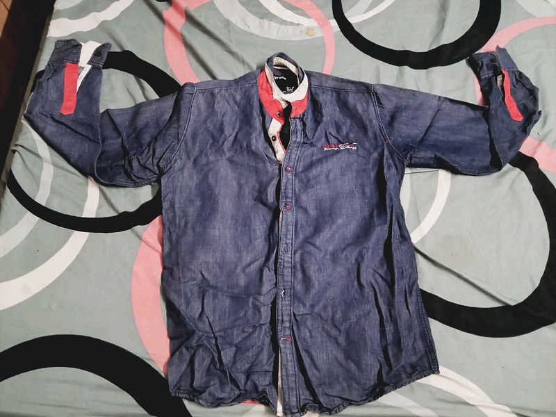 Men's Blue Denim Shirt