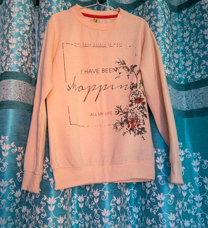 Peach Pullover Sweatshirt
