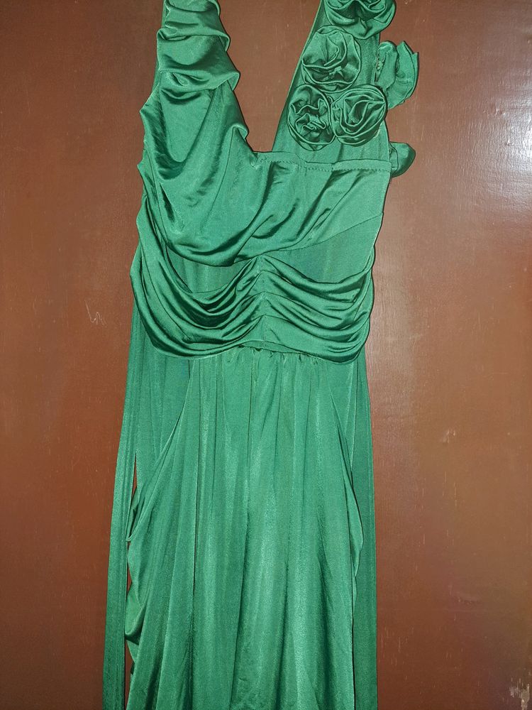 Party Dress (Dark Green Color)