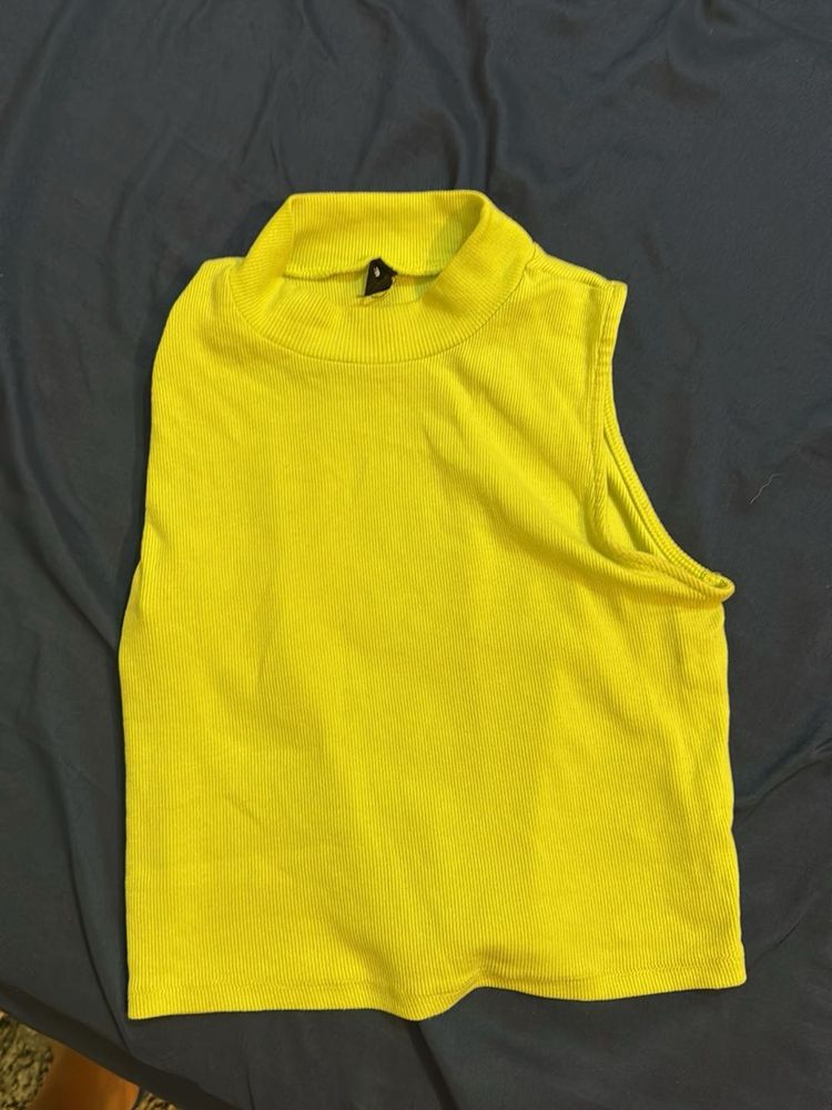 Vibrant Yellow Sleeveless Top