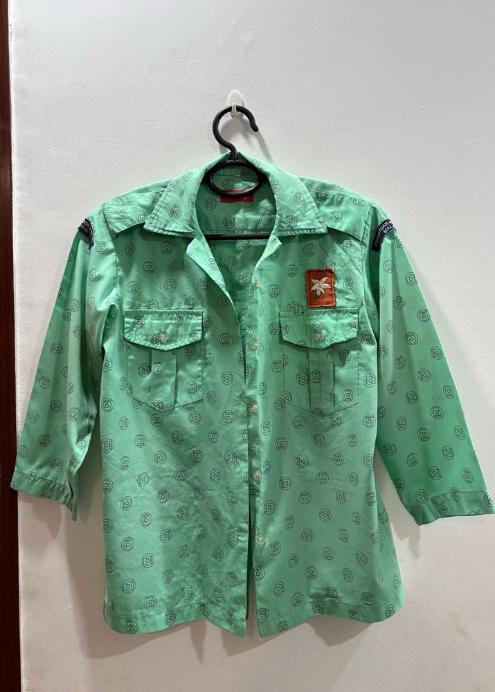 Stylish Green Printed Shirt 💚