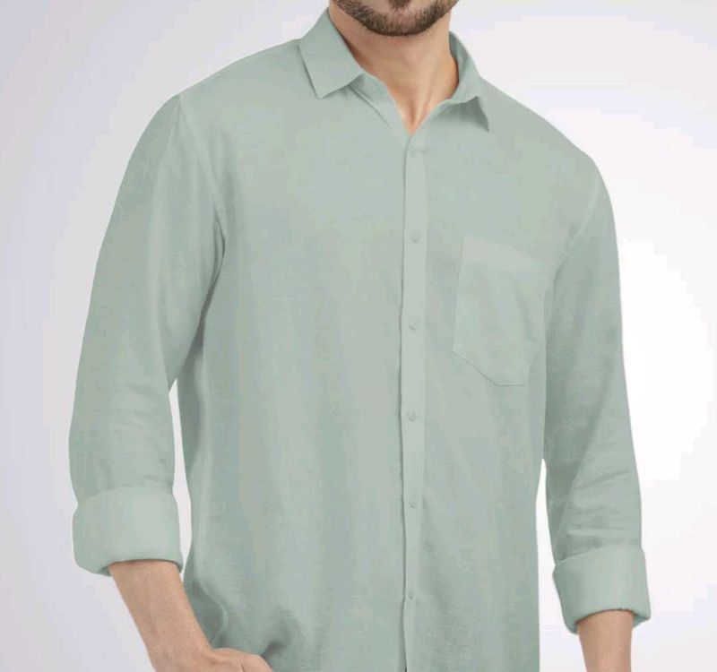 Men's Apple Green Long Sleeve Shirt