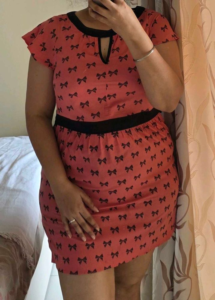 Cute Bow Print dress