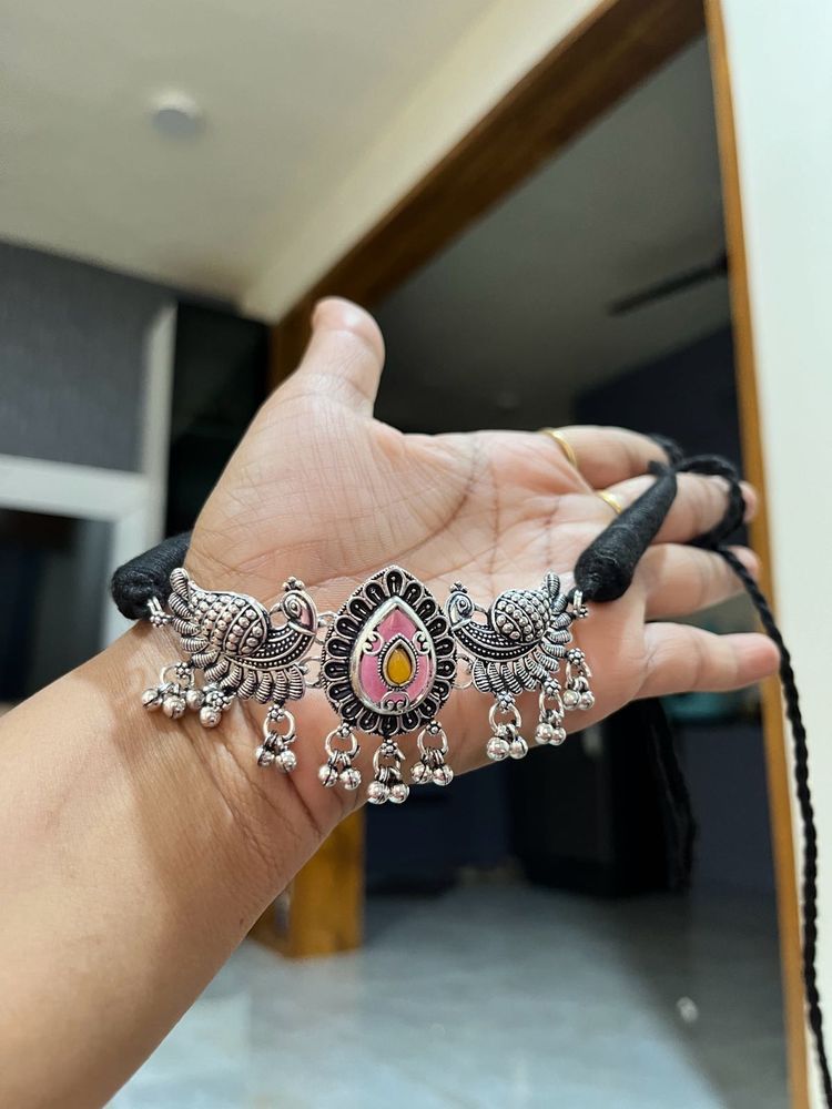 Ethnic Peacock Design Choker Necklace