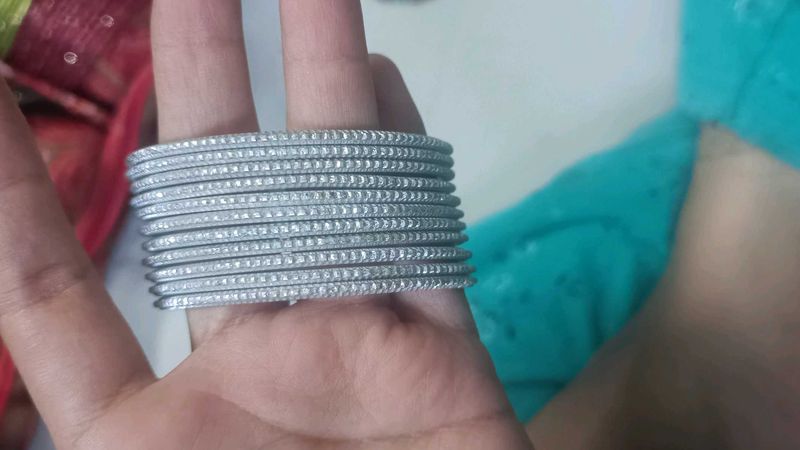 Elegant Set of Silver Bangles