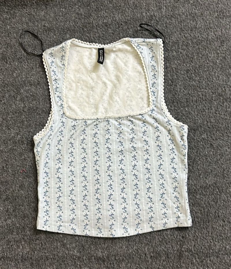 floral hnm fitted top