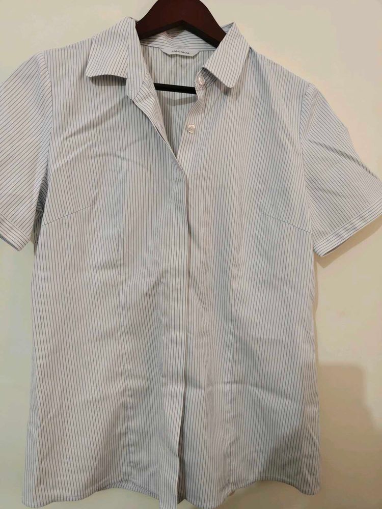 imported Striped Short Sleeve Shirt