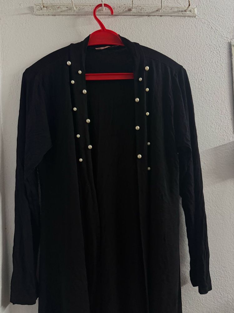 Black Pearl Embellished Cardigan
