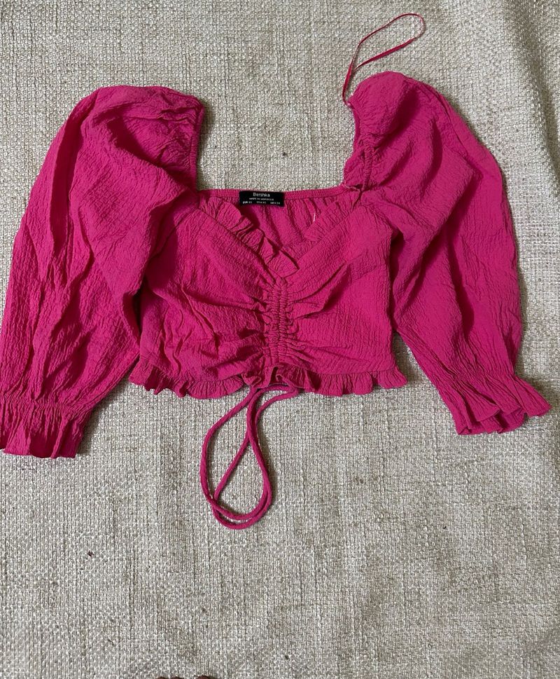 Chic Ruched Square Neck Top