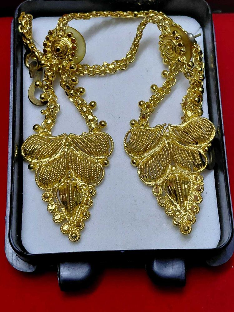 Gold Plated Necklace and Earring Set