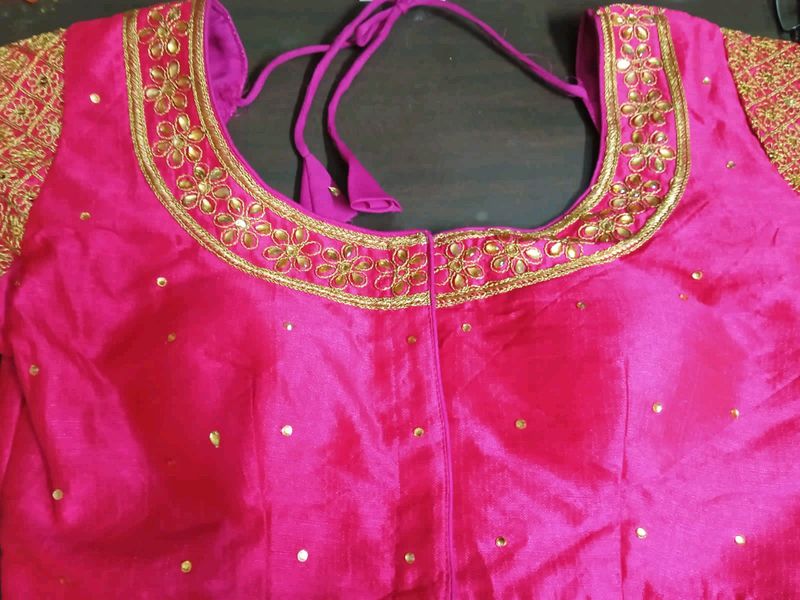 Pink And Gold Blouse