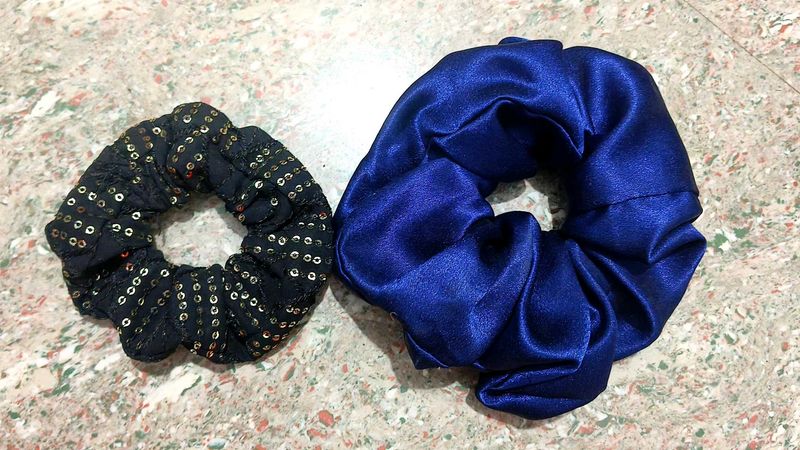 Sparkling Sequin &amp; Silky Scrunchies Set