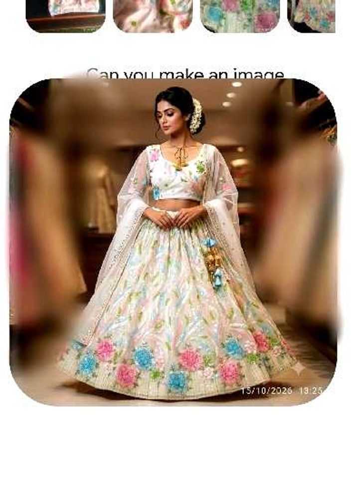 Stunning Pastel parrot multi Lehenga Ch