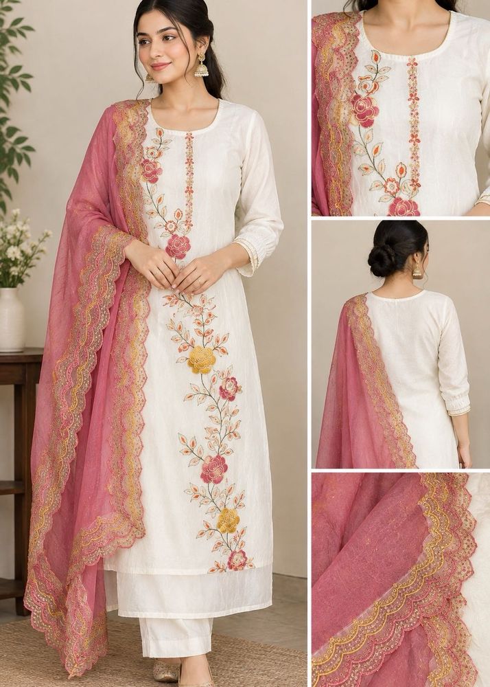 Elegant Embroidered Kurta Set with Dupatta