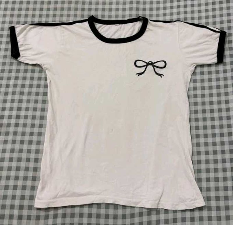 Cute Bow Ringer Tee