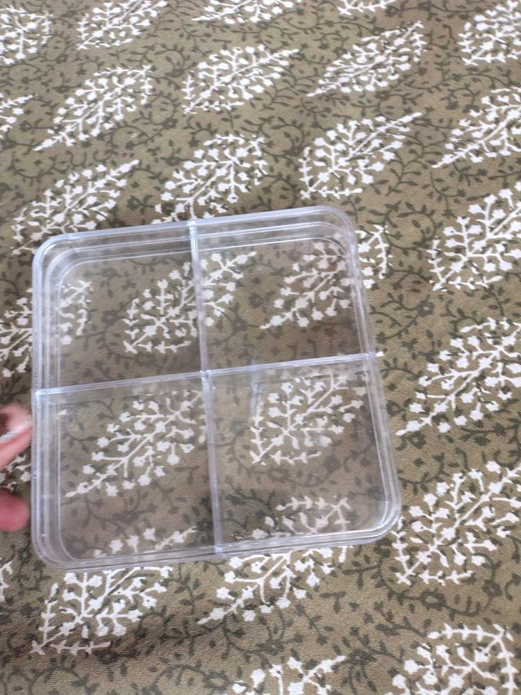 Clear 4 Compartment Storage Container
