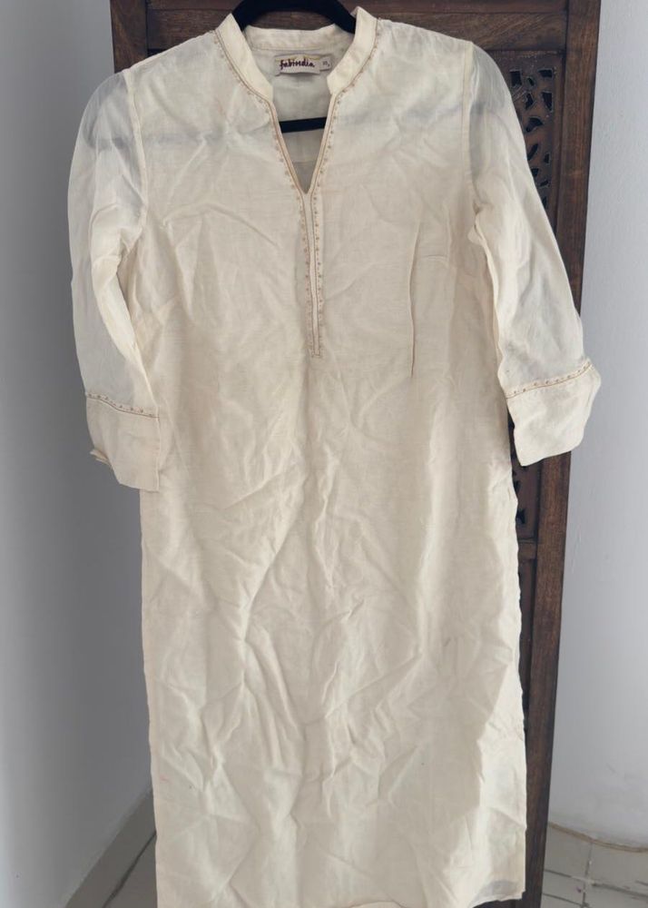 Like New Fabindia Pure Silk Festive Kurta