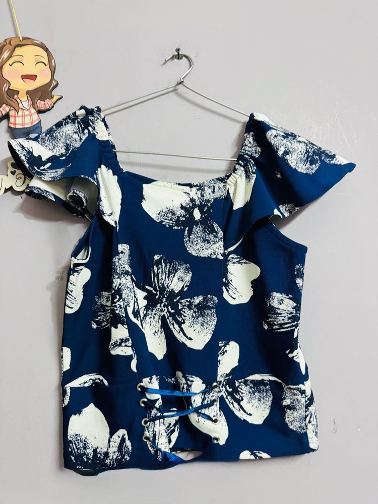 Floral Ruffle Top