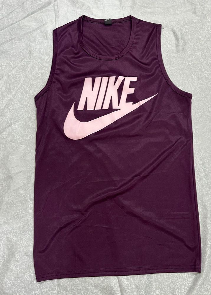 Nike Inspired Burgundy Gym Tank Top | Sleeveless S